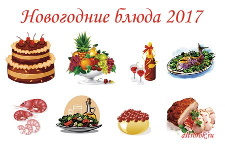 новогодние блюда стол 2017 года